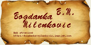 Bogdanka Milenković vizit kartica